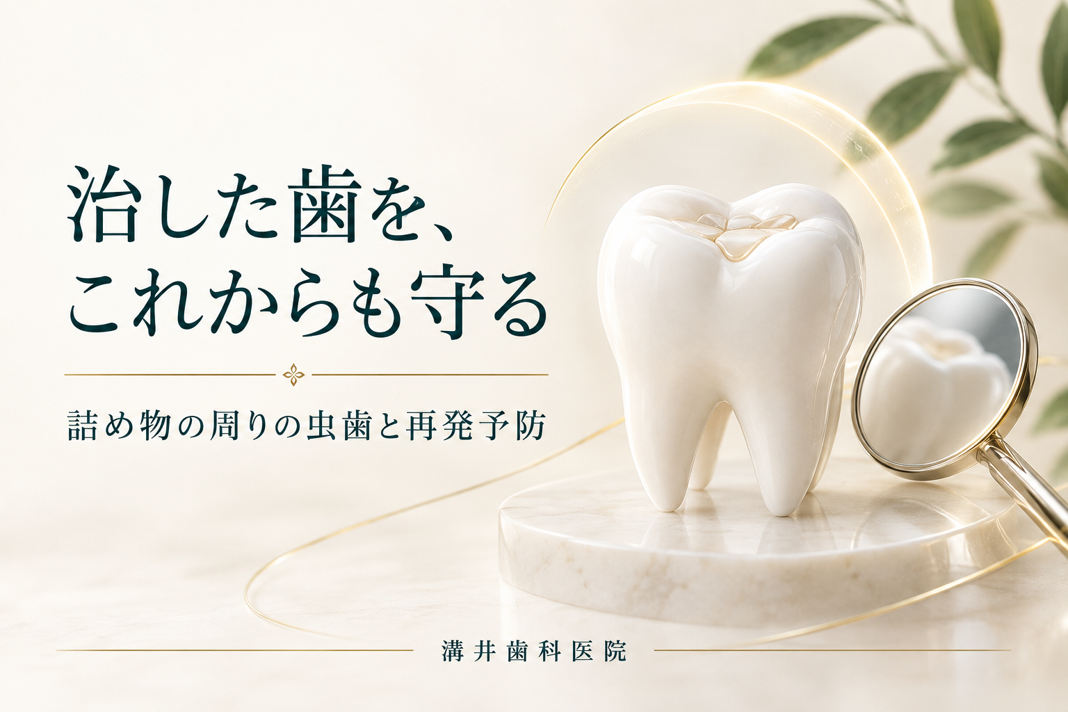 治した歯を、これからも守る。詰め物の周りの虫歯と再発予防。溝井歯科医院のお口の健康ガイド