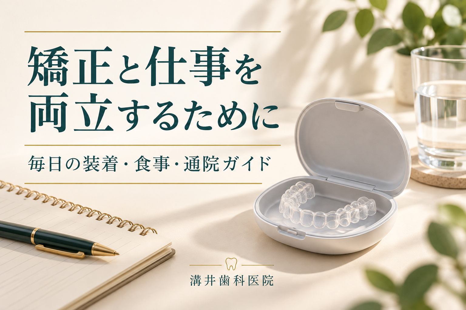 矯正と仕事を両立するために。毎日の装着・食事・通院ガイド。溝井歯科医院のお口の健康ガイド