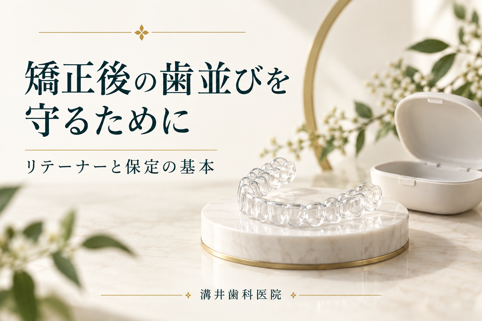 矯正後の歯並びを守るために。リテーナーと保定の基本。溝井歯科医院のお口の健康ガイド